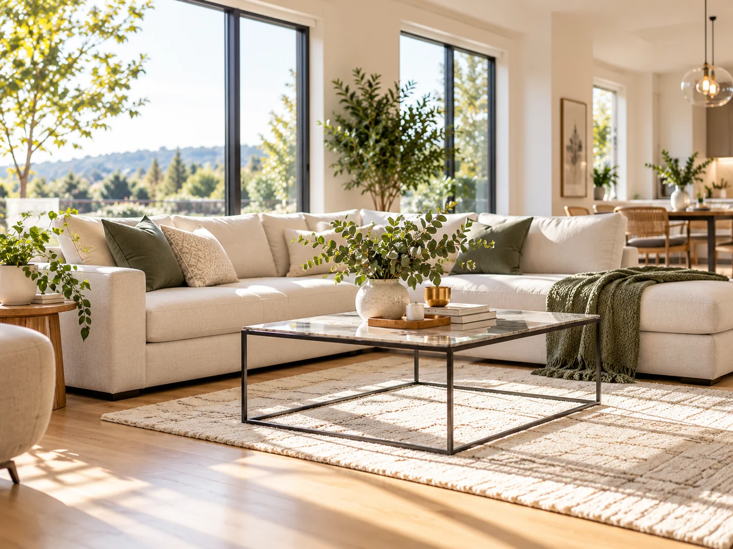 Bright, freshly cleaned living space