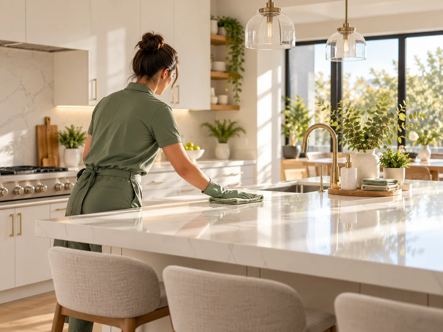 Residential cleaning in a McLean home